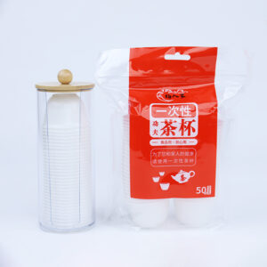 Bag-Packed Jade-Like Rice Husk Disposable Tea Cups - Kung Fu Tea Cups