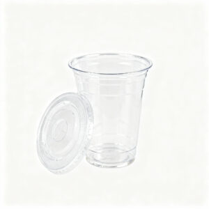 107mm PET Disposable Cold Drink Cups with Lids - Yogurt, Milk Tea & Coffee Cups