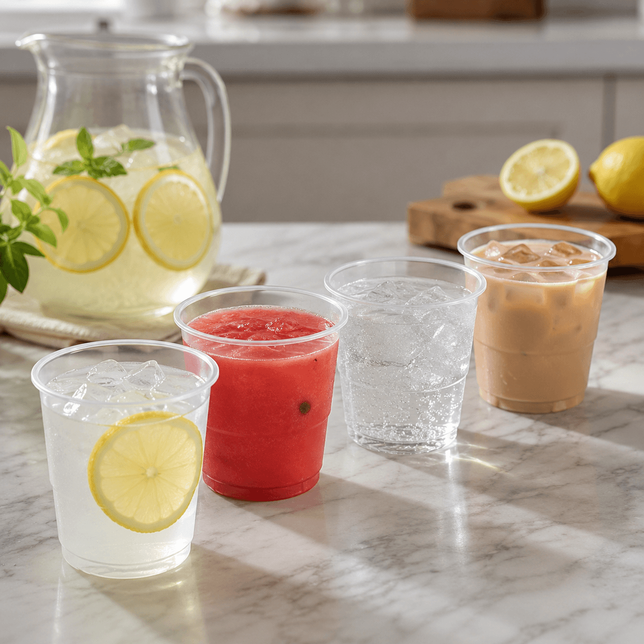 Food-Grade PP Disposable Plastic Cups | 140ml Clear Hot & Cold Drink Cups | Thickened Leak-Resistant Single-Use Cups for Water, Juice, Tea, Coffee, Wine — Party, Office, Hotel & Outdoor