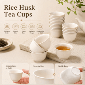 Rice Husk Tea Cups: Eco-Friendly, Stackable, and Comfortable Tea Cups for Sustainable Daily Drinking